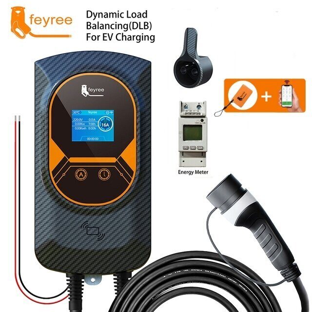 <p>feyree EV Charger Type2 Cable 32A 7.6KW Dynamic Load Blancing EVSE Wallbox APP Function Charging Station Electric Car</p>