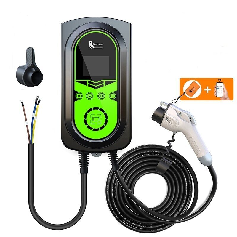 <p>feyree EVSE Wallbox J1772 Adapter Type1 Cable 32A 7.6KW EV Charger Type2 Wallmount Charging Station APP Control for Electric Car</p>